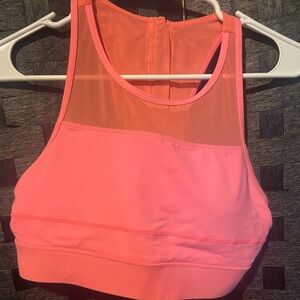 ZYIA Coral All Star Bra with zippered back and mesh front